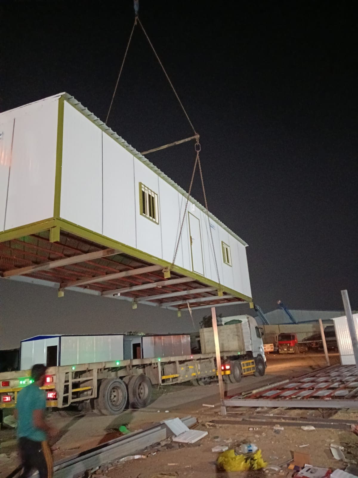 Single & Double Storey Fiber Cabins - Expandable cabins with extra floors using lightweight fiber materials for multi-level needs.